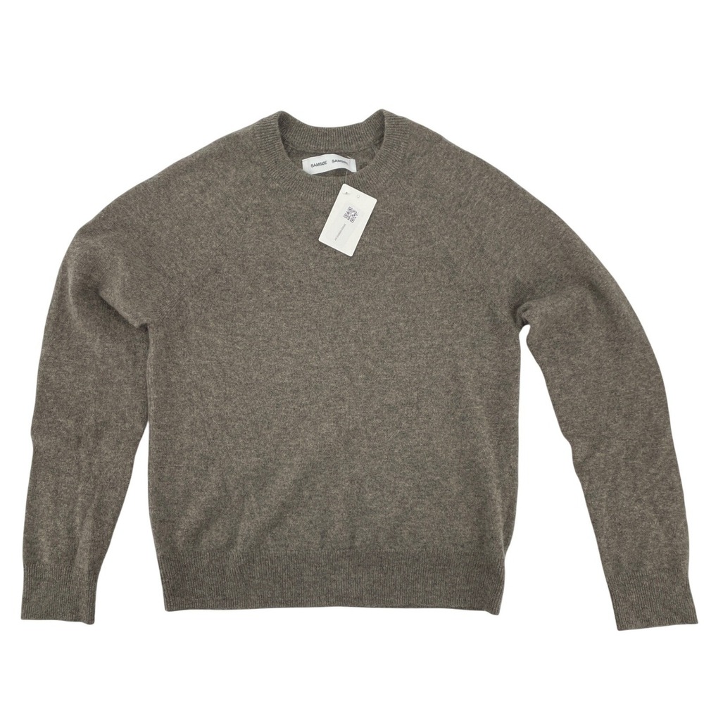 Samsøe Samsøe Sweater Small Taupe Brown Like New Raglan Crewneck Wool Knit